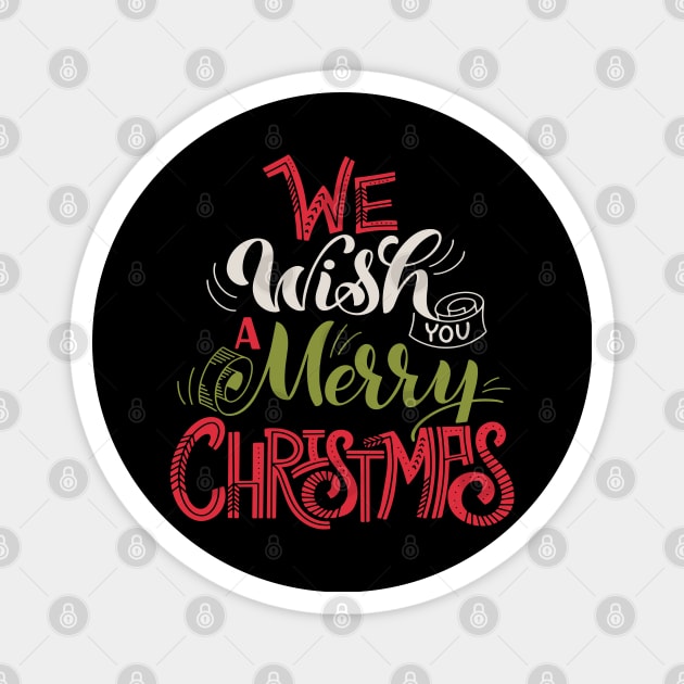 We Wish You a Merry Christmas Cute Xmas Pajama Family Group. Magnet by ValareanCie